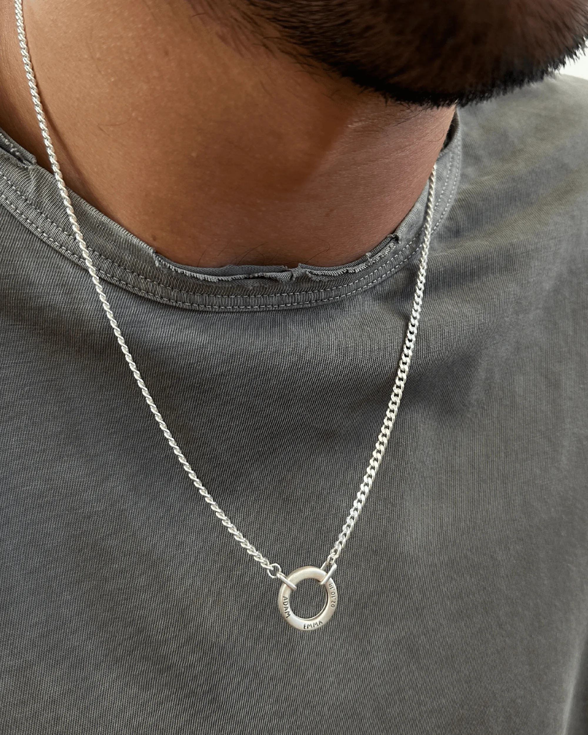 Men's Family Circle Necklace - 18K Gold Vermeil