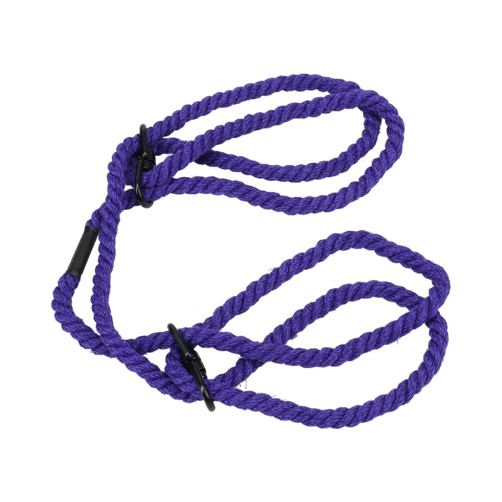 Merci Restrain 6mm Hemp Wrist or Ankle Cuffs Violet