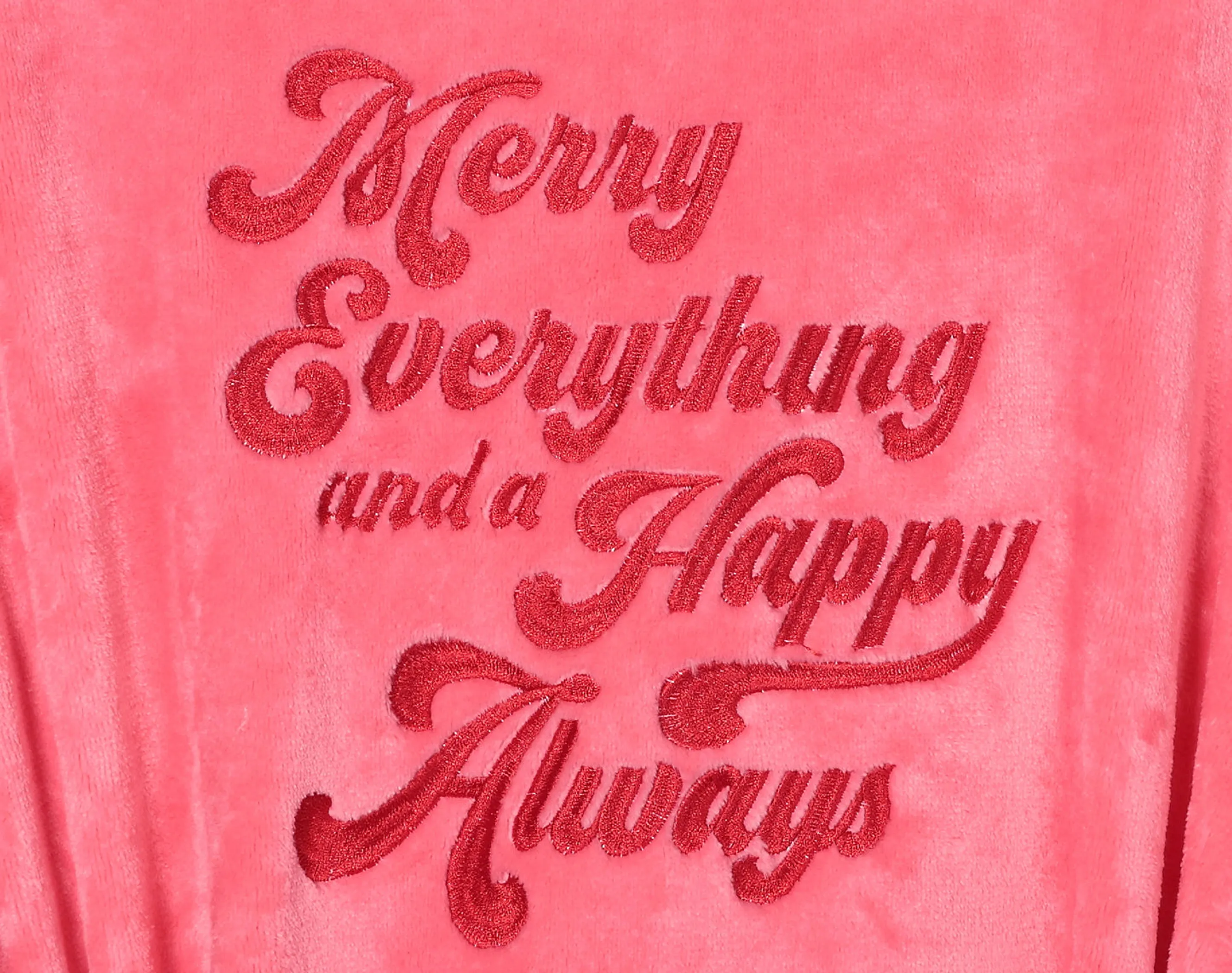 Merry Everything and A Happy Always Plush Fleece Robe