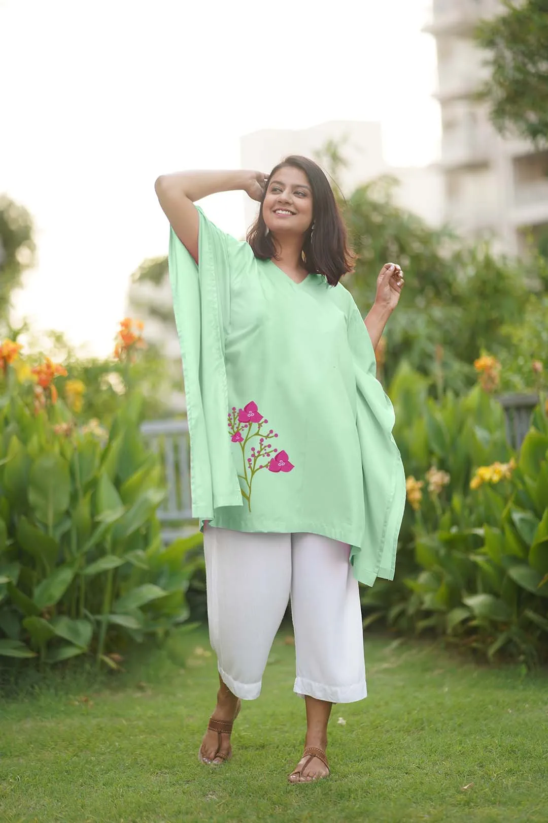 Mint Rayon KaftanKurta & KaftanKurta - VerdantFlora