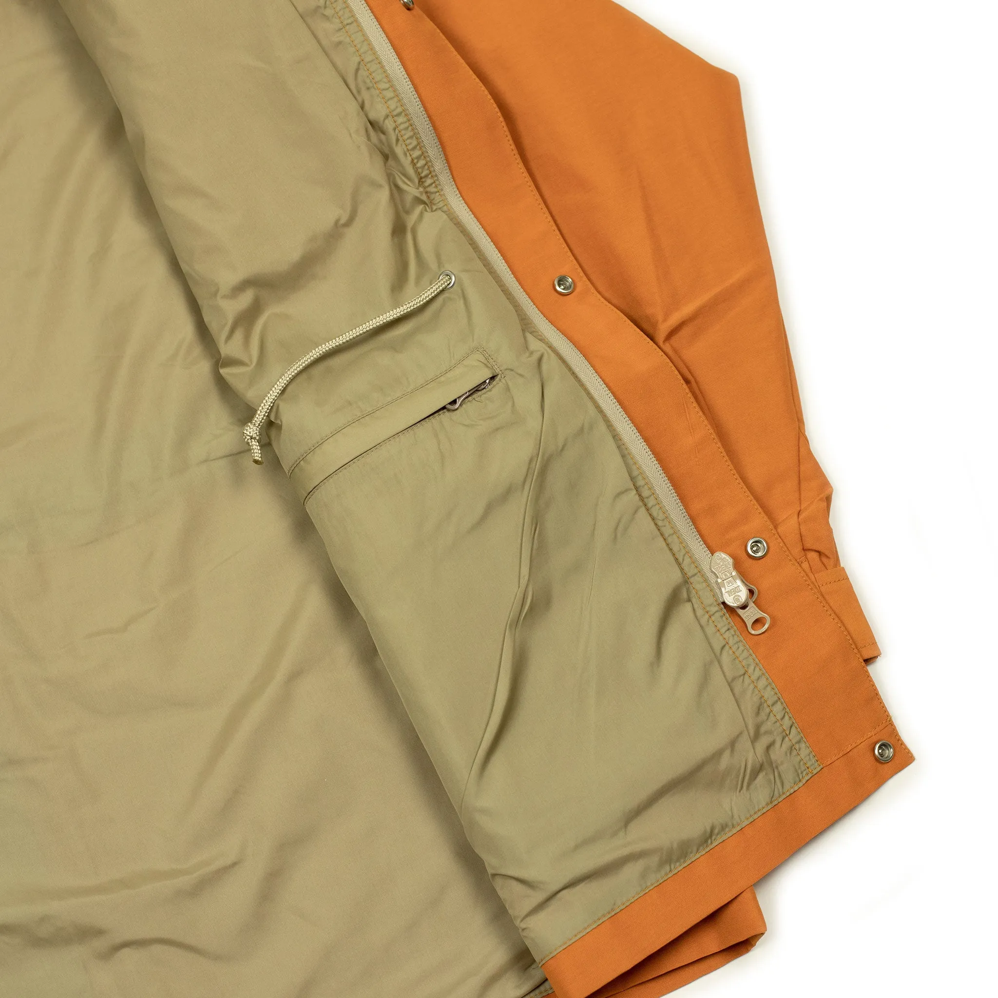 Mountain parka in orange cotton nylon