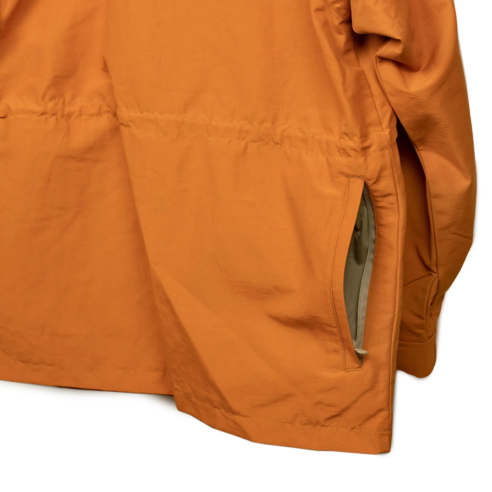 Mountain parka in orange cotton nylon