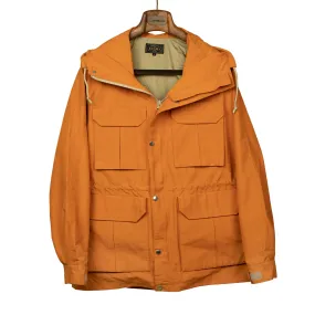 Mountain parka in orange cotton nylon