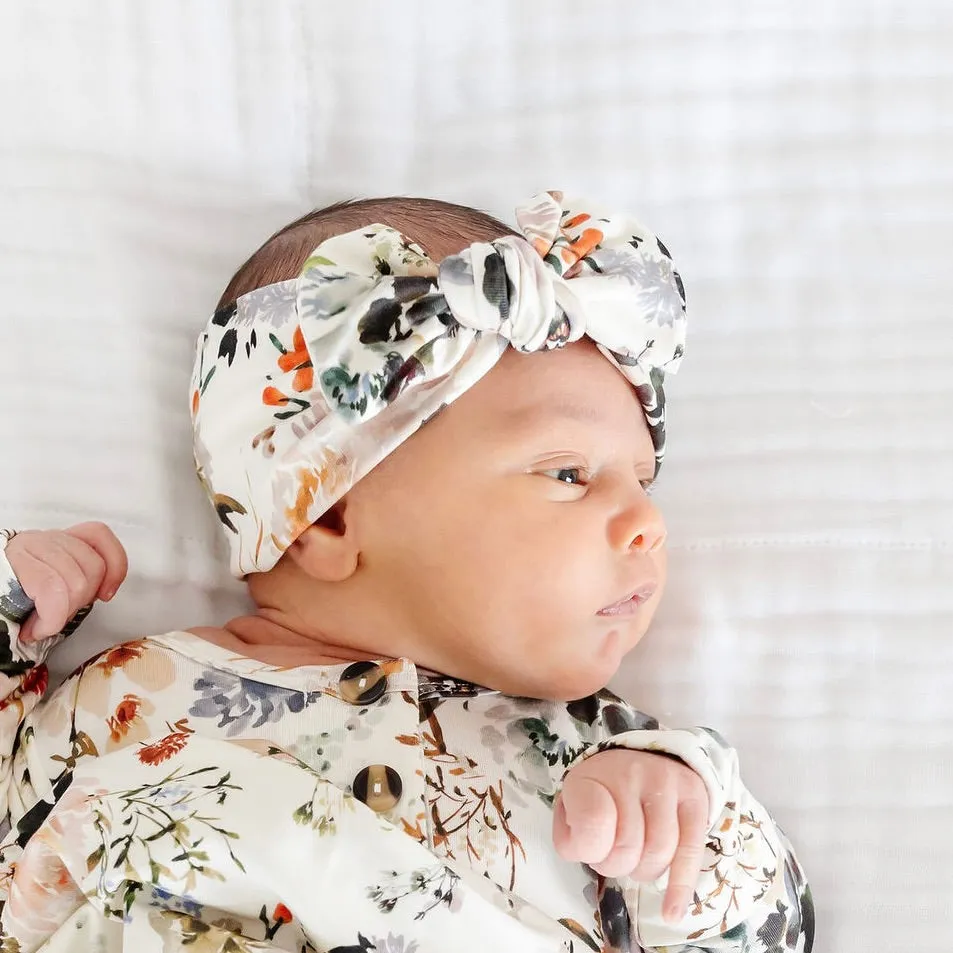 Nellie Newborn Headband Bundle (Gown)