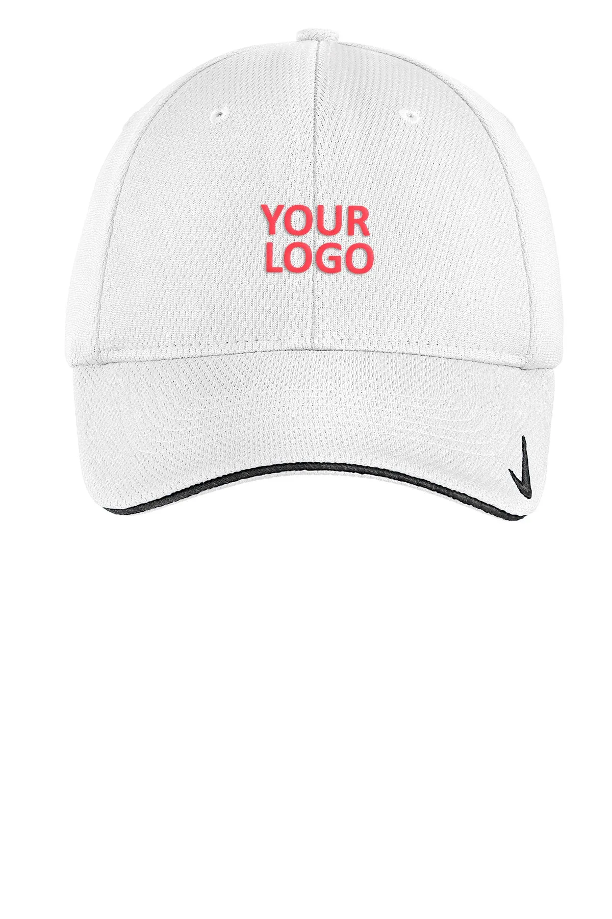 Nike Dri-FIT Mesh Flex Sandwich Custom Caps, White