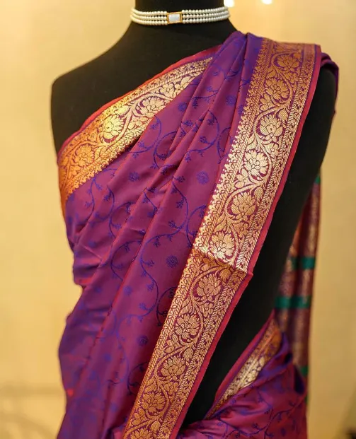 Noor e Jehan Banarsi Silk: Amethyst