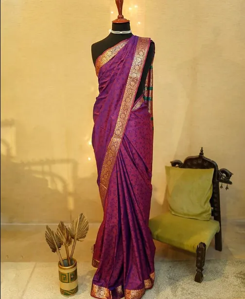 Noor e Jehan Banarsi Silk: Amethyst