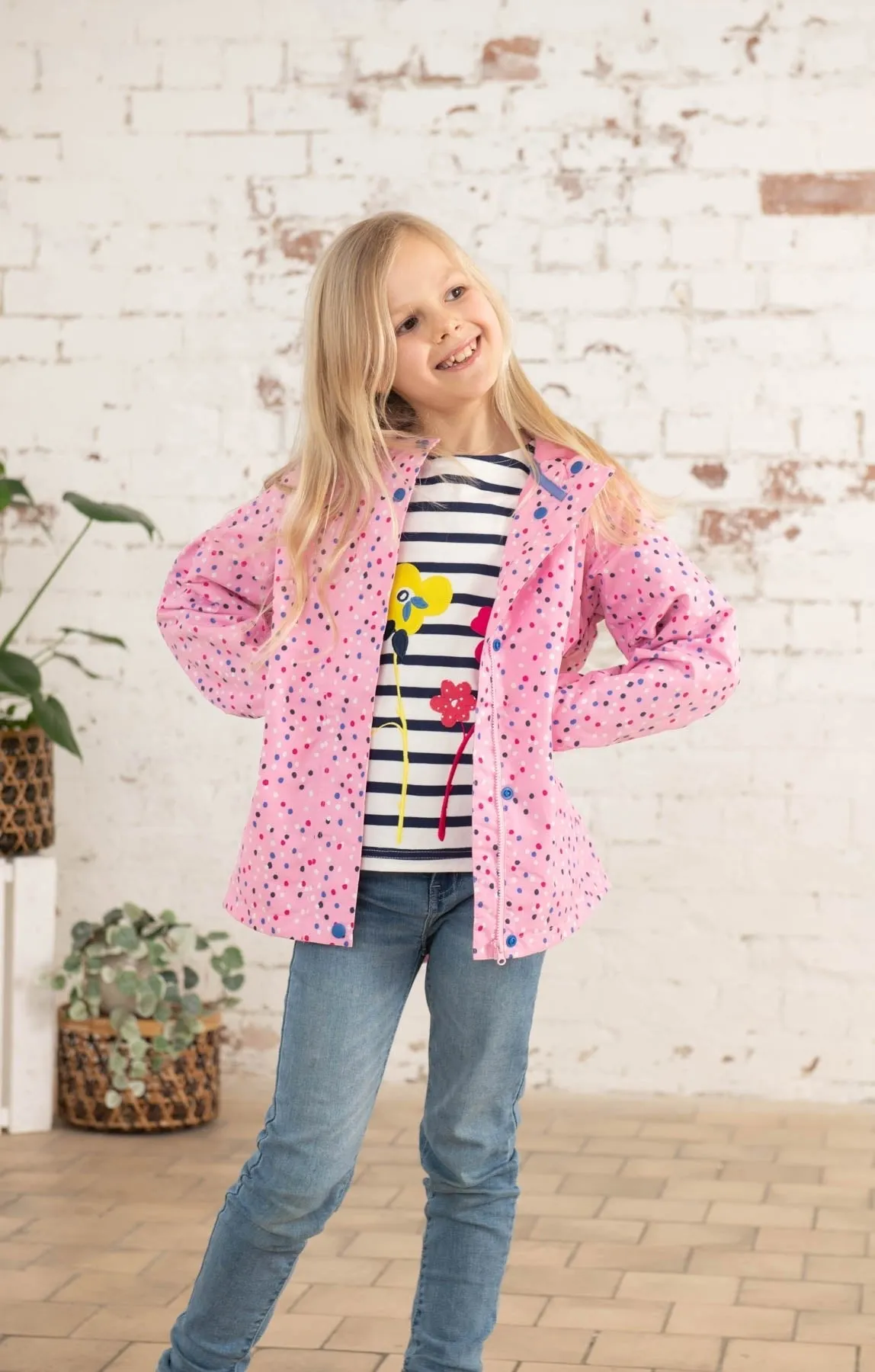 Olivia Jacket - Rose Pink Dot