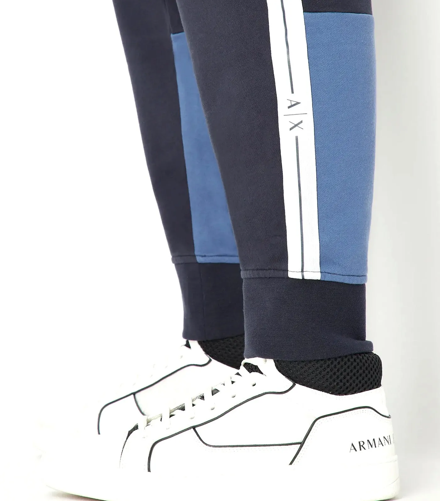 Organic Cotton Blend Logo Tape Jogger Sweatpants Navy True Navy