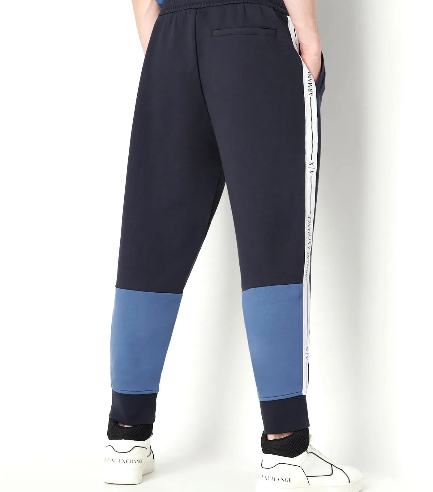 Organic Cotton Blend Logo Tape Jogger Sweatpants Navy True Navy