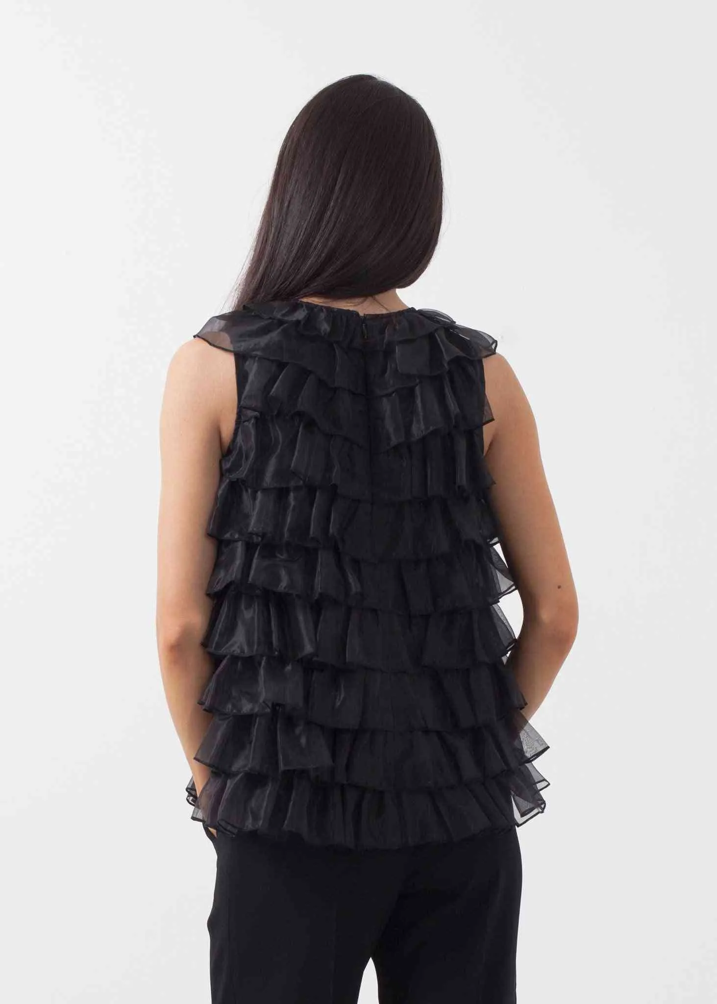 Organza Ruffle Top