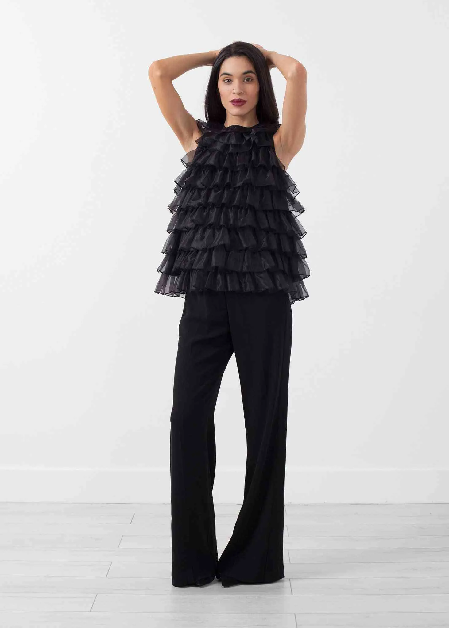 Organza Ruffle Top