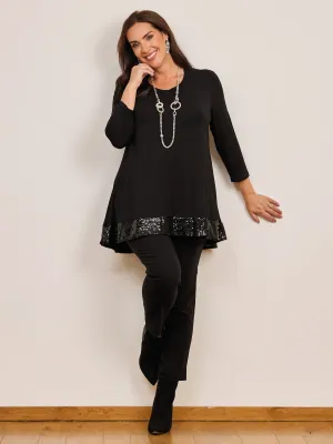 Paloma Jersey Top - Black