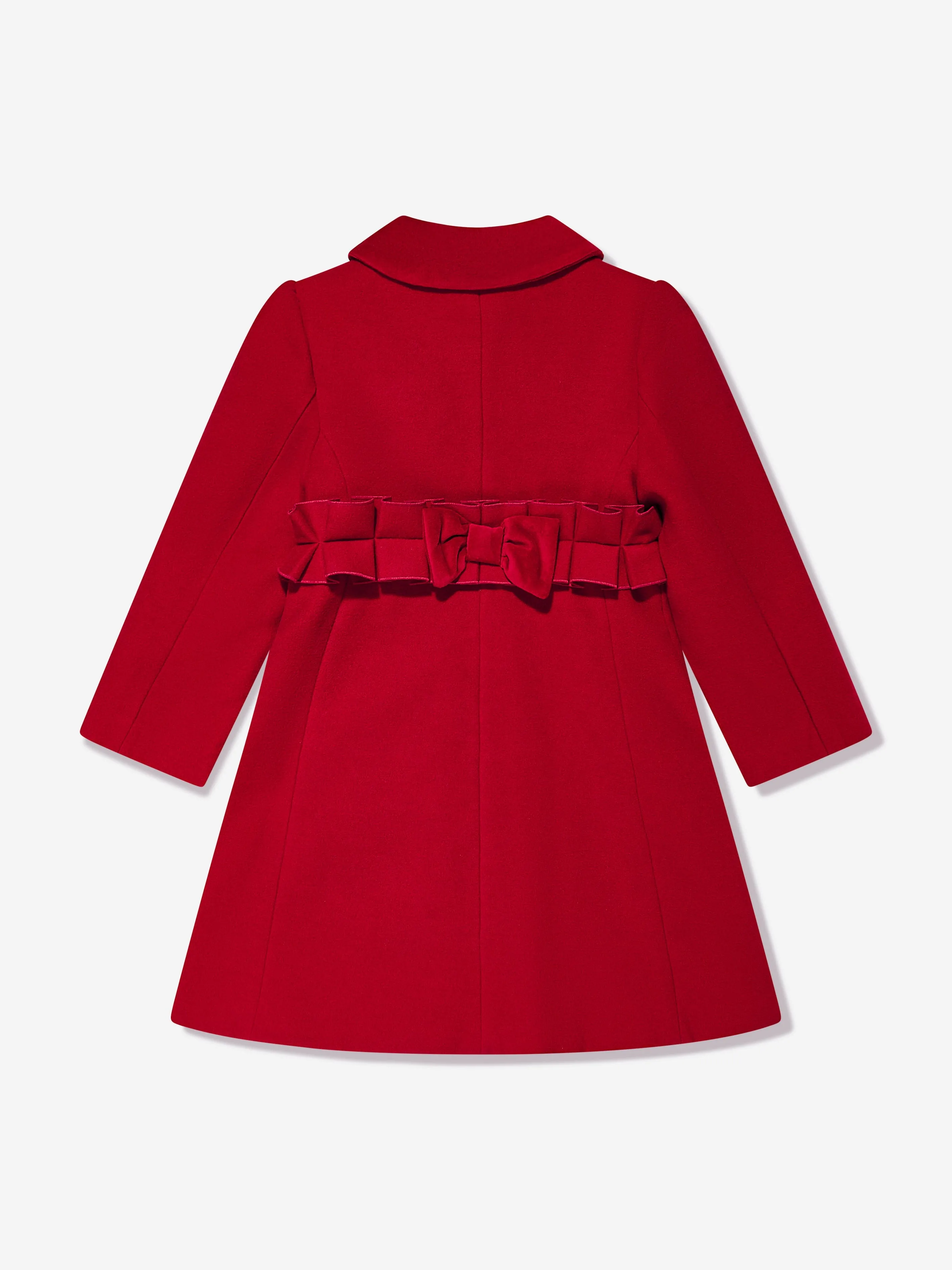 Patachou Girls Felted Coat in Red