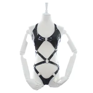 Patent Faux Leather Body Harness