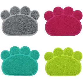 Paw Print Pet Litter Mat Charming Functional