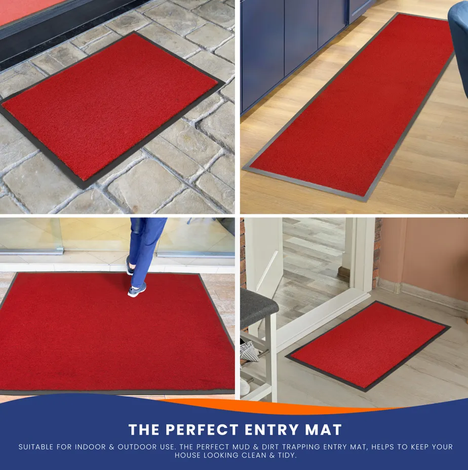 Red Candy Non-Slip Heavy Duty Barrier Door Mat - Assorted Sizes