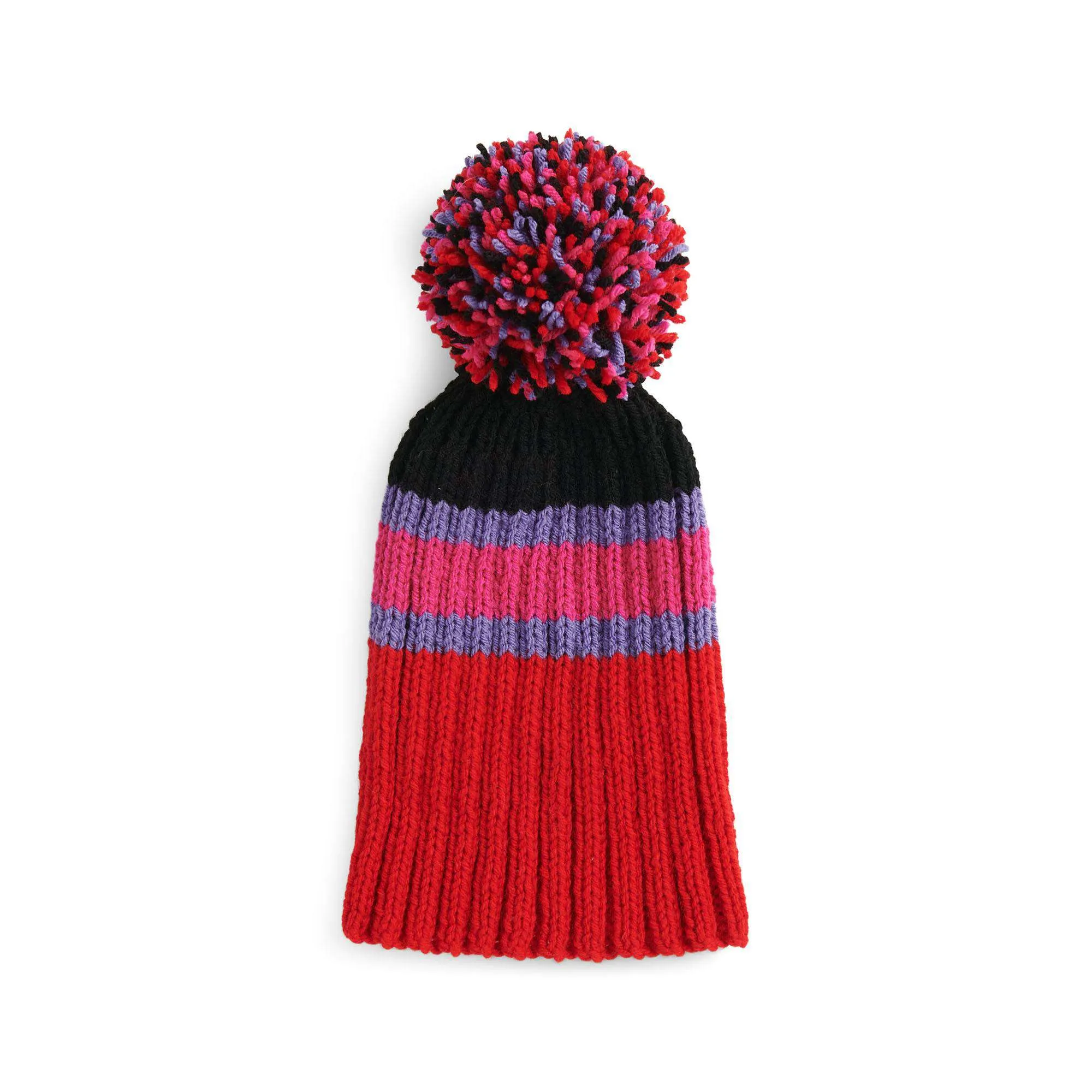 Red Heart 50G Knit Bright Stripe Beanie