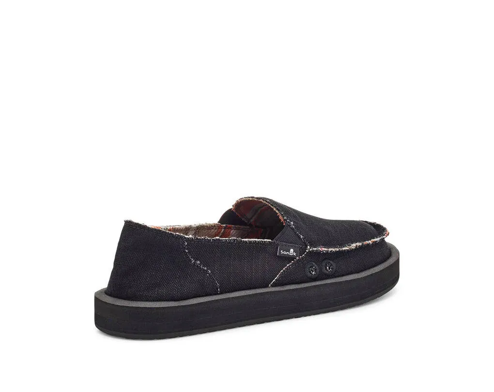 Sanuk Womens Donna Soft Top Hemp Black