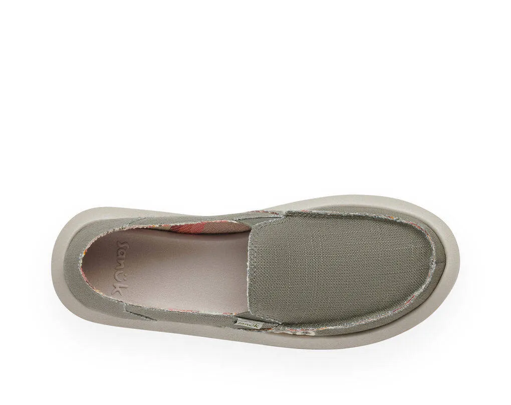 Sanuk Womens Donna Soft Top Hemp Smokey Olive