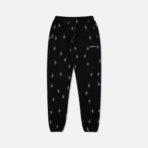 Shine Jaquard Sweatpants Black