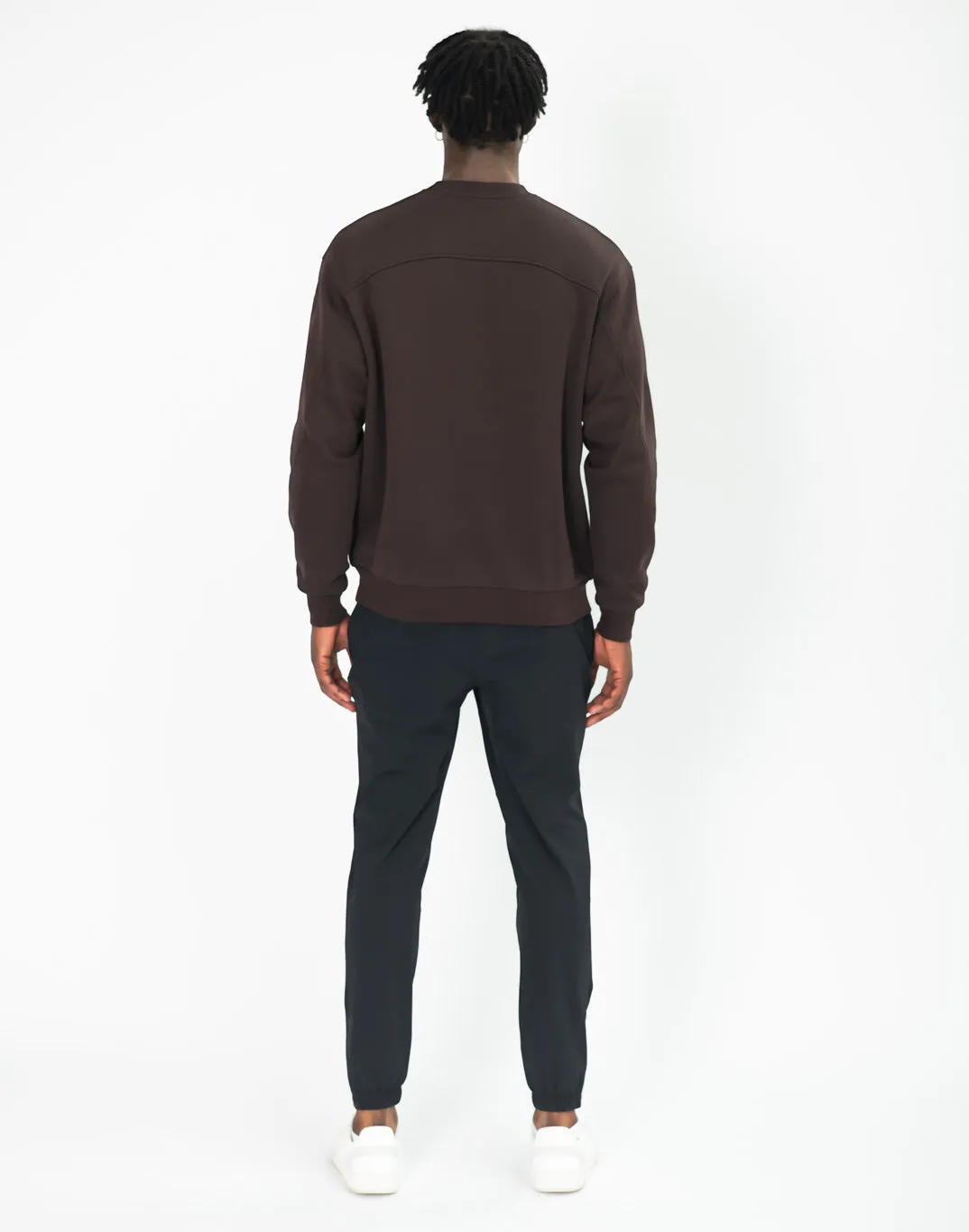 Sierra Fleece Crew in Espresso