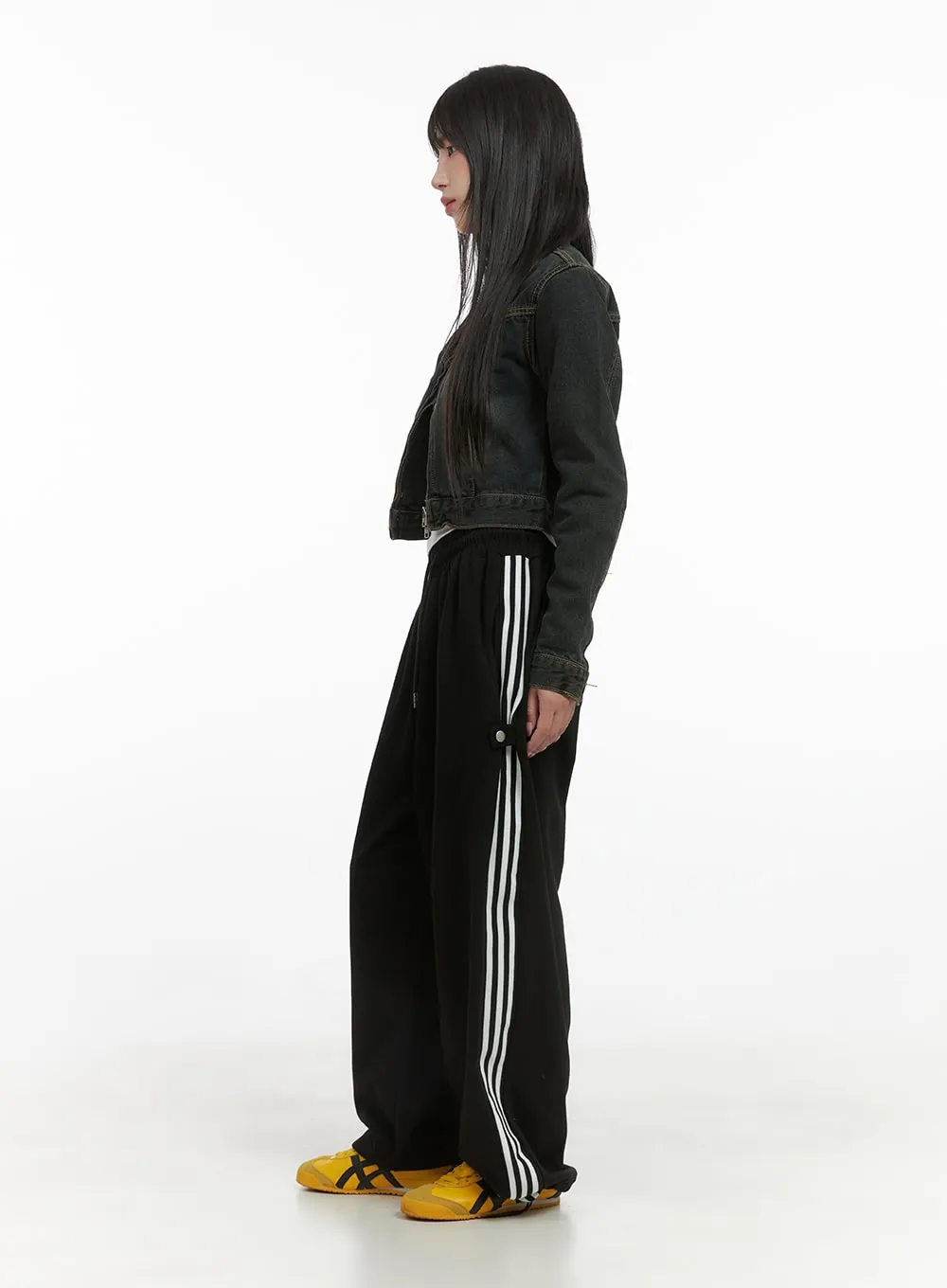 Snap-Button Track Sweatpants CG430