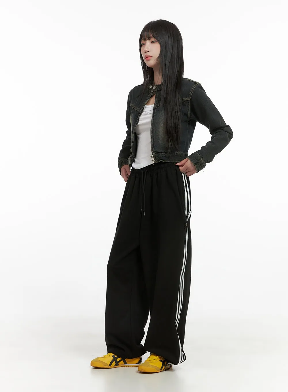 Snap-Button Track Sweatpants CG430