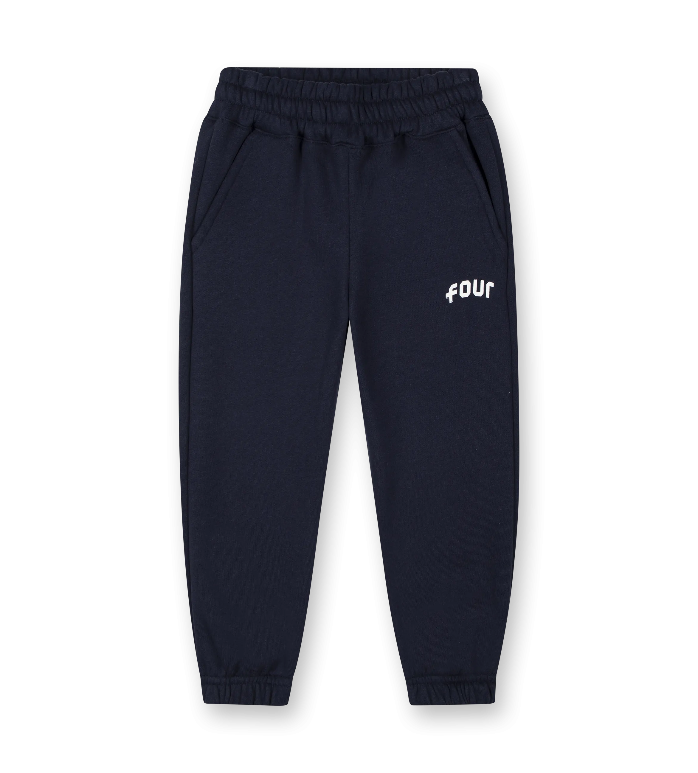 Straight Leg Cuffed Arch Sweatpants Marine Blue