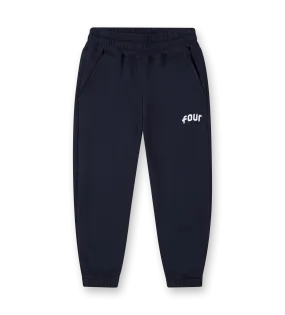 Straight Leg Cuffed Arch Sweatpants Marine Blue