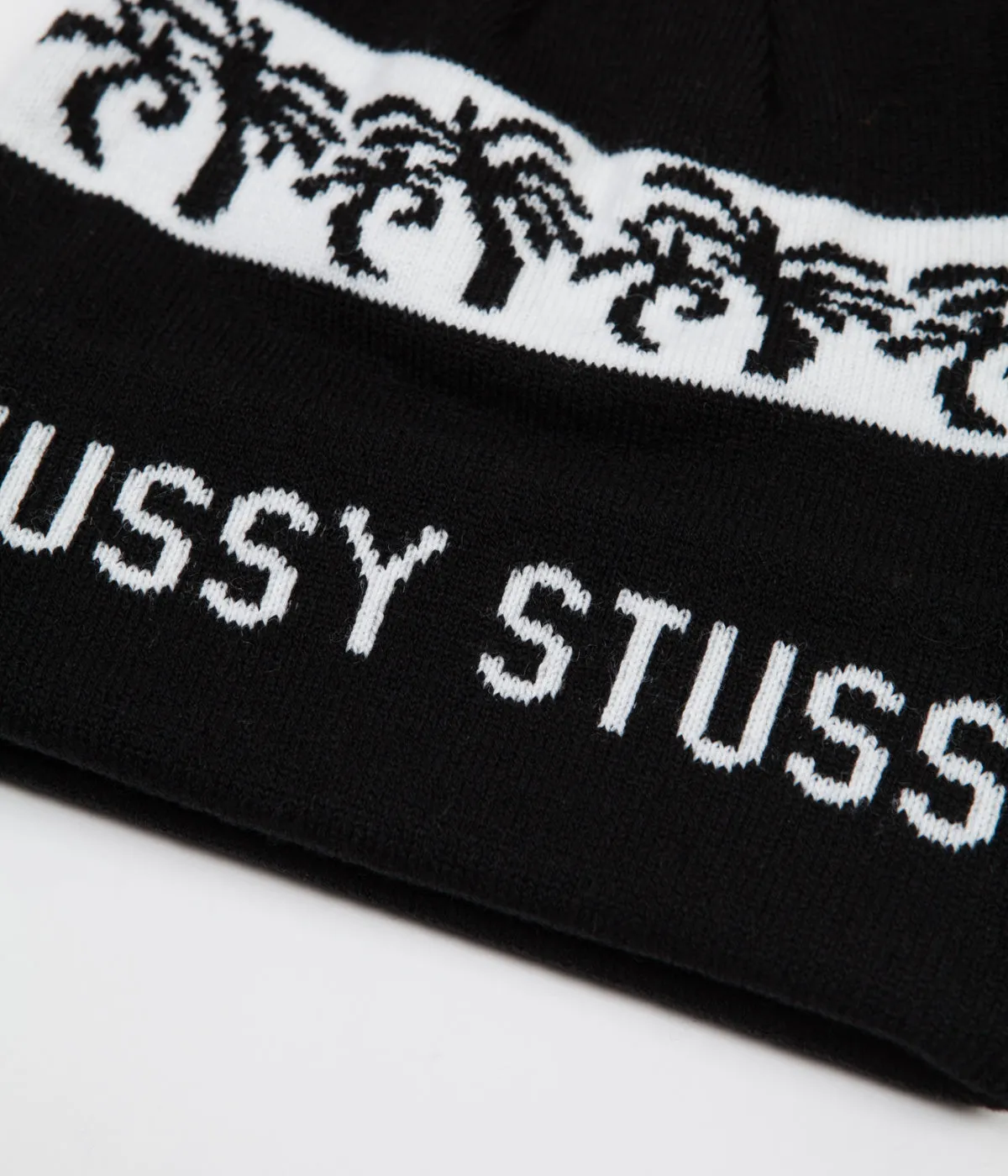 Stussy Palmtree Cuff Beanie - Black