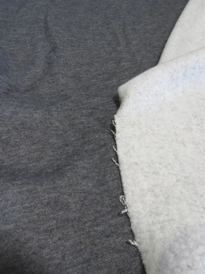 Sweatshirt & Apparel Polar Fleece Fabric / Charcoal / Sold By The Yard