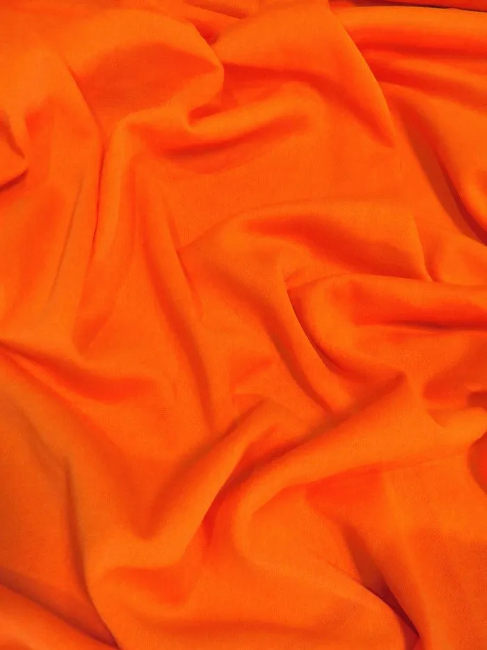 Sweatshirt & Apparel Polar Fleece Fabric / Neon Orange / Sold By The Yard