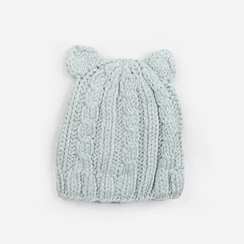 The Blueberry Hill Julian Cable Knit Bear Bamboo Hat