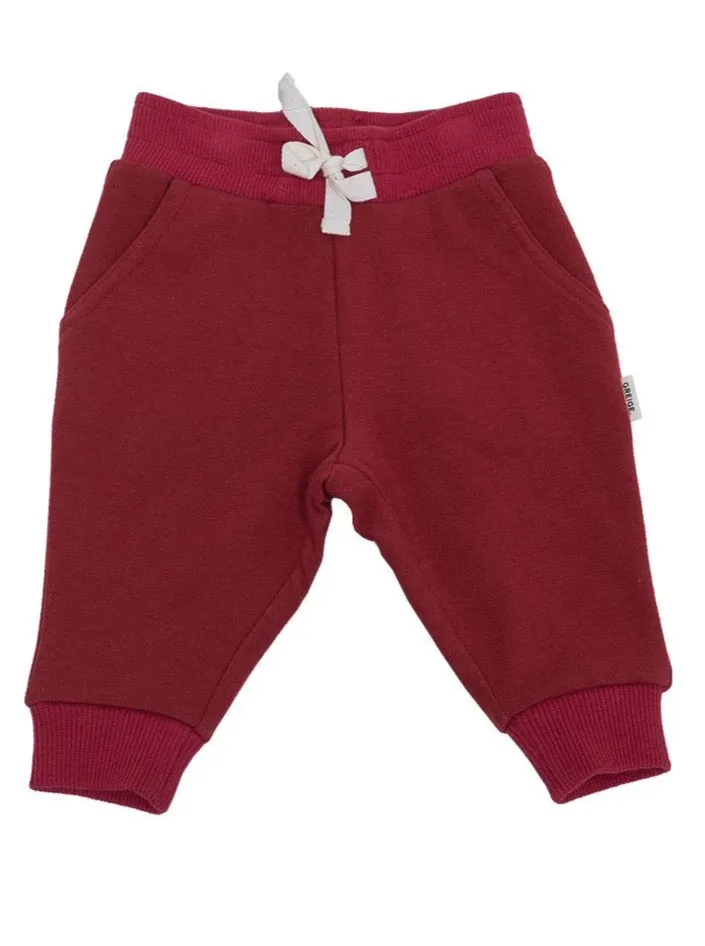 The Fleece Sweatpants - Beet - BABY