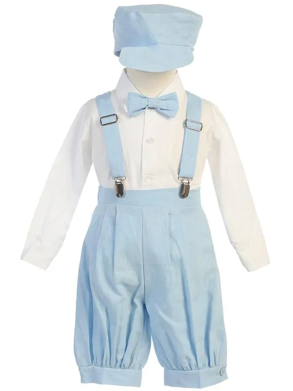 Toddlers Light Blue Knickers Outfit with Suspenders G827