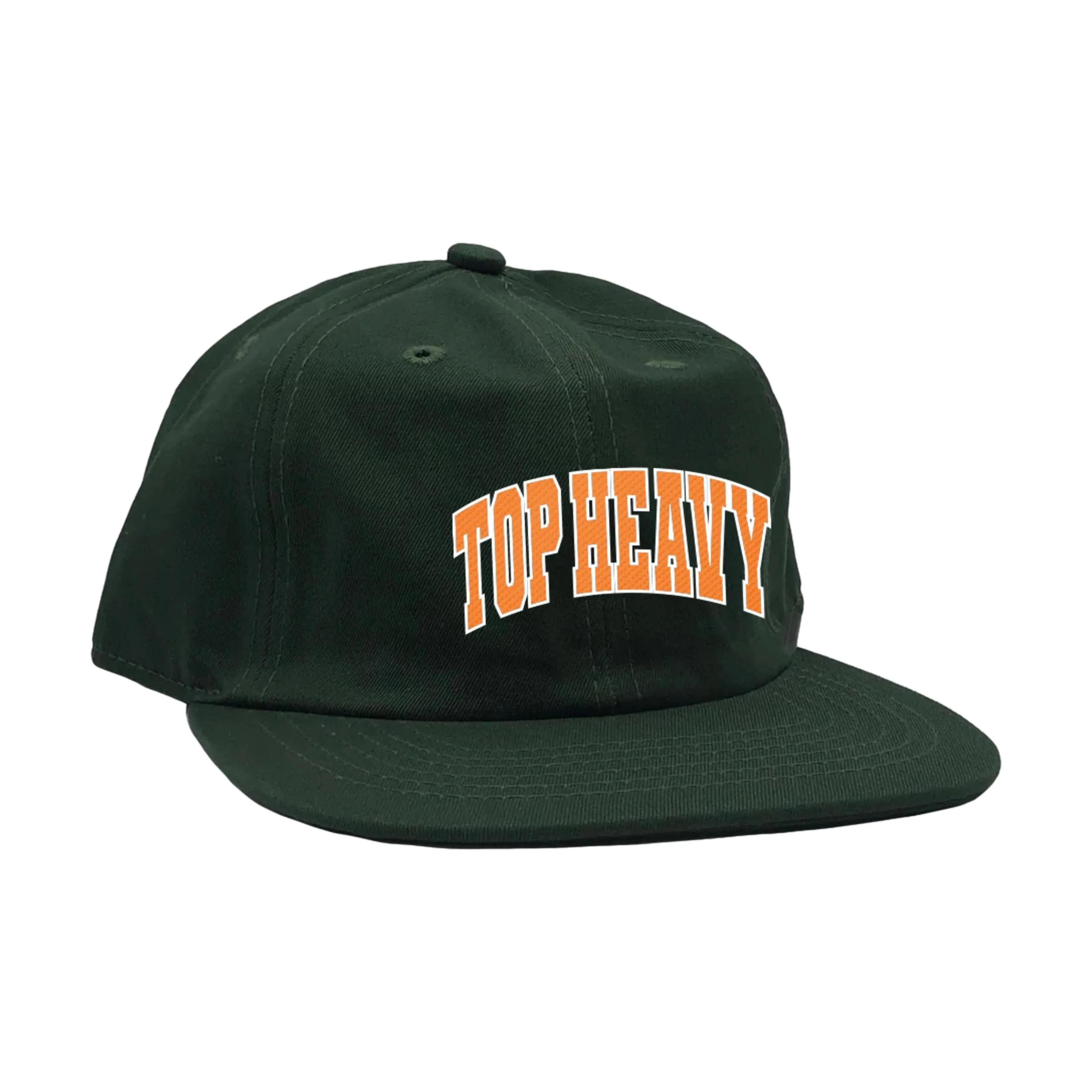 Top Heavy College 6 Panel Snapback Forest