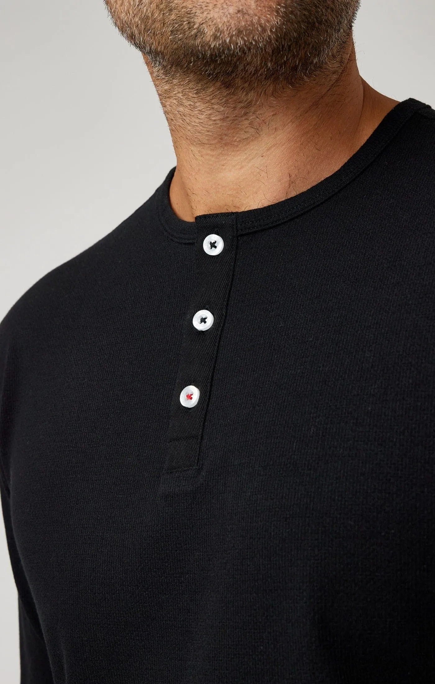 TRAILBLAZER - Black Solid Henley