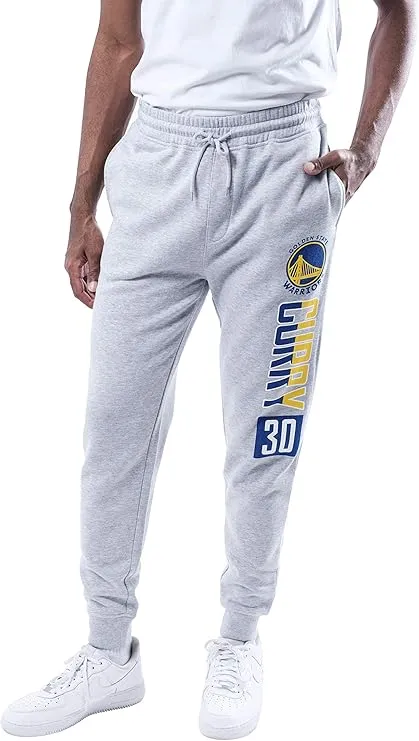 Ultra Game NBA Men's Active Fleece Joggers Sweatpants - Available in Multiple Players, Golden State Warriors|Golden State Warriors