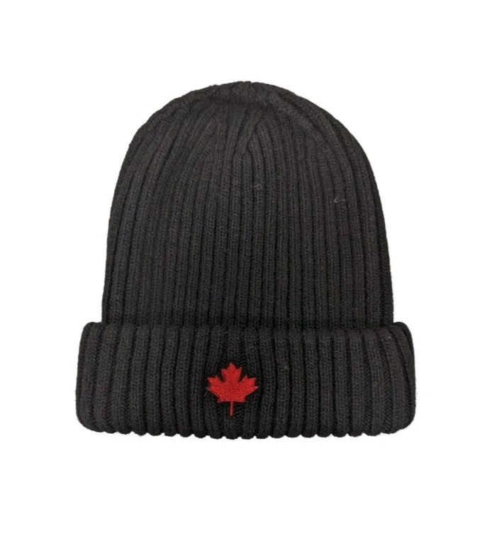 Unisex Merino Wool Blend Ribbed Toque ( medium / snug fit)