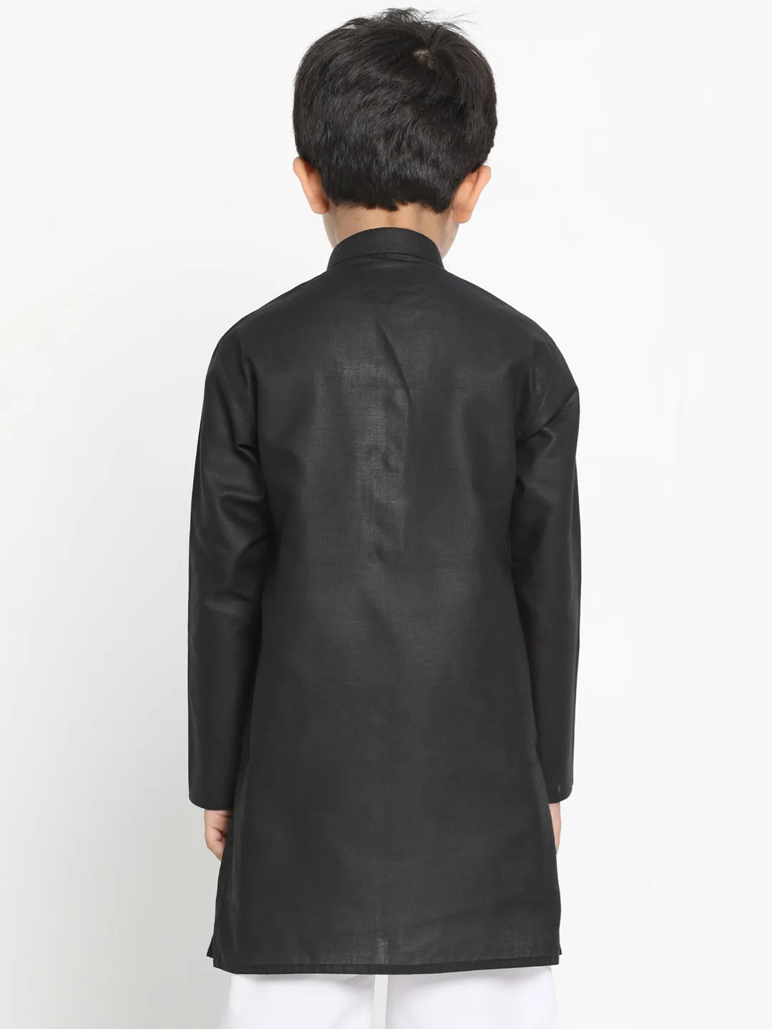 Vastramay Boy's Black Solid Kurta