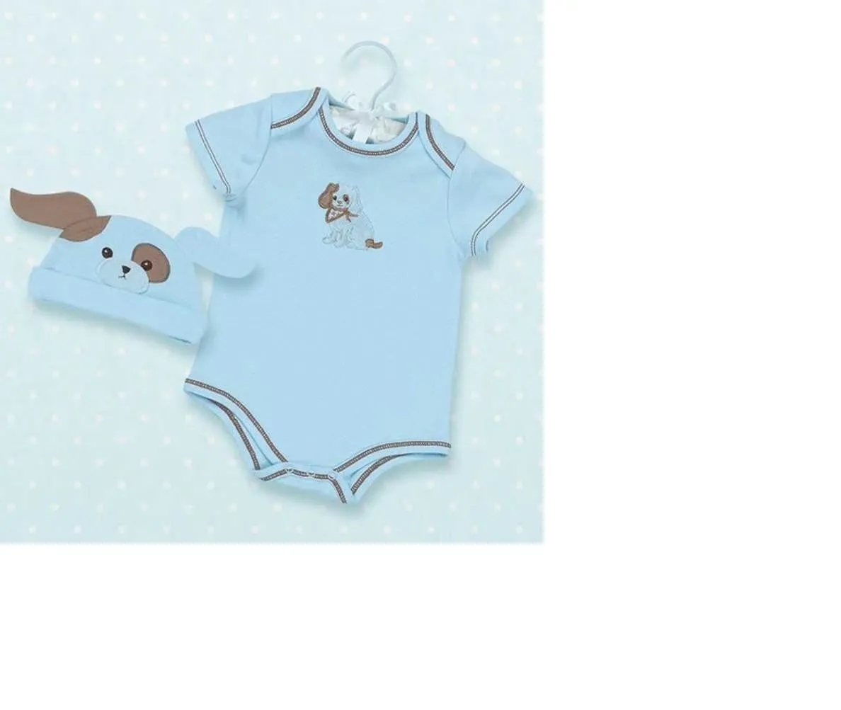 Waggles Onesie & Hat 0-6 Months