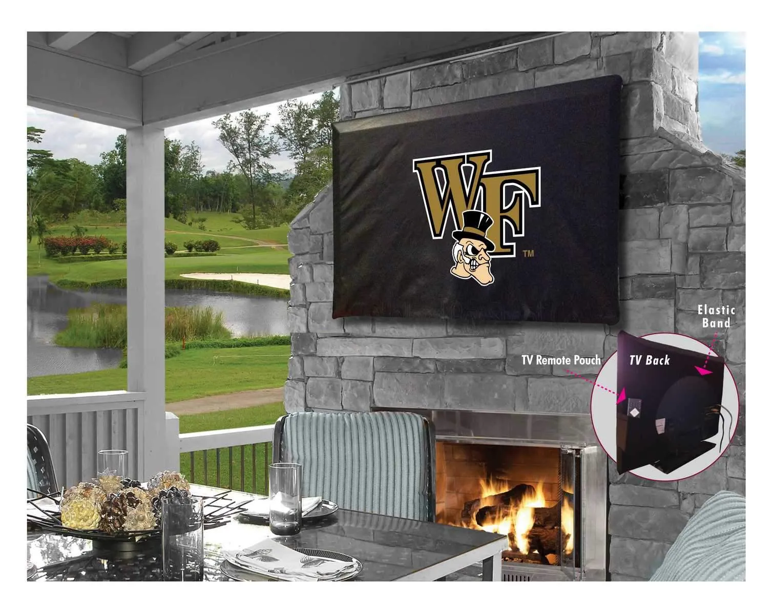 Wake Forest Demon Deacons Breathable Water Resistant Vinyl TV Cover