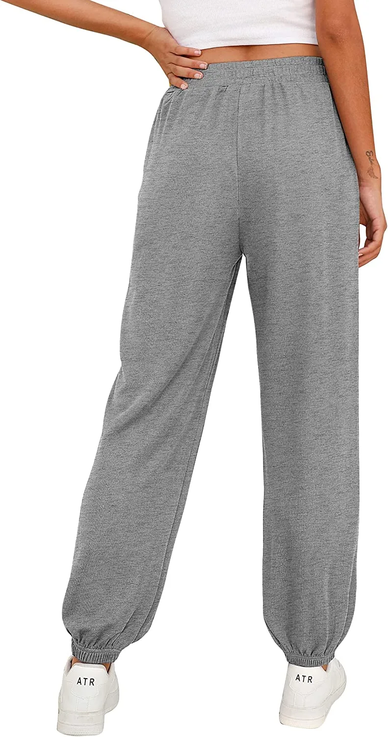 Wholesale Women's Sweatpants Baggy High Waisted Fall Pants Joggers with Pockets