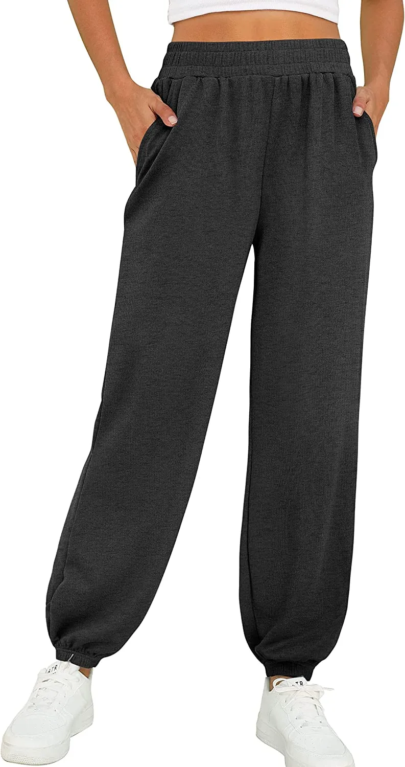 Wholesale Women's Sweatpants Baggy High Waisted Fall Pants Joggers with Pockets