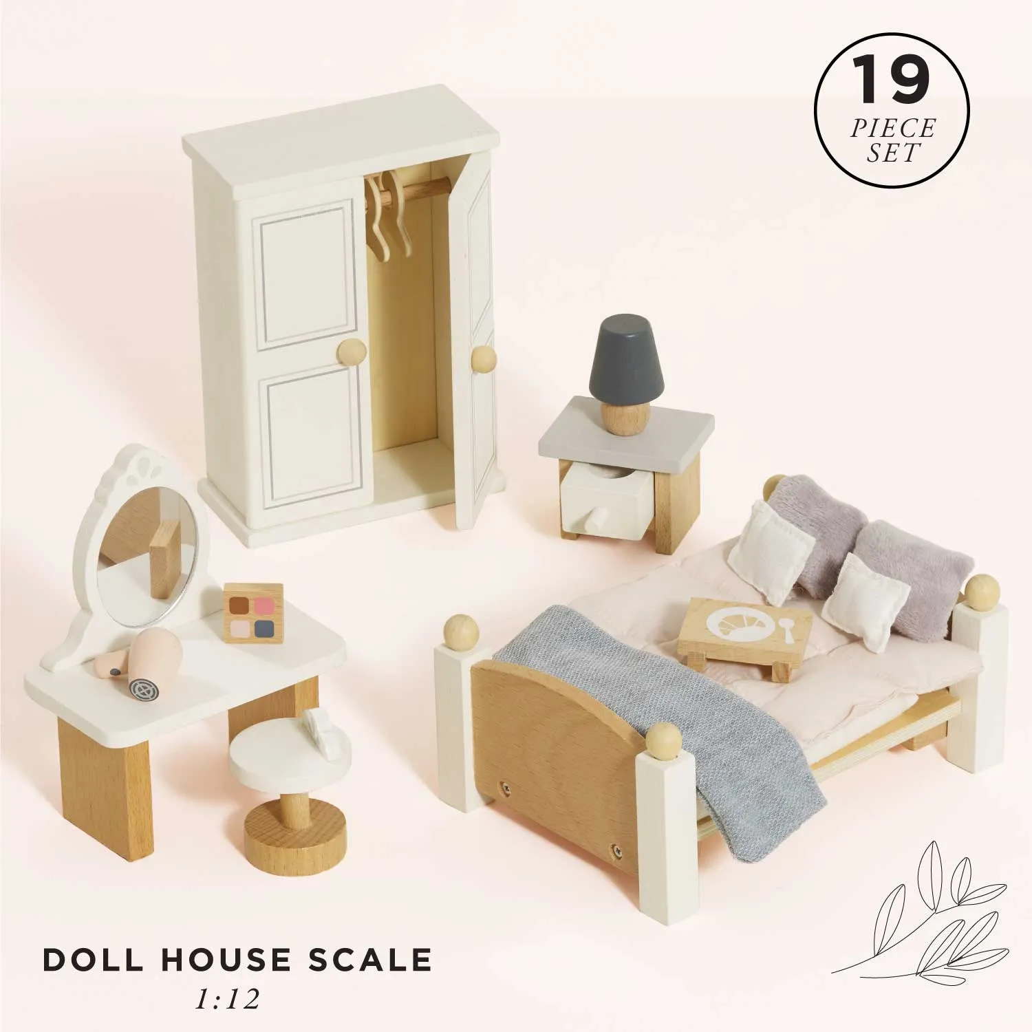 Wooden Dolls house Bedroom