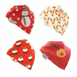 Ziggle - Christmas Reds Bib Set