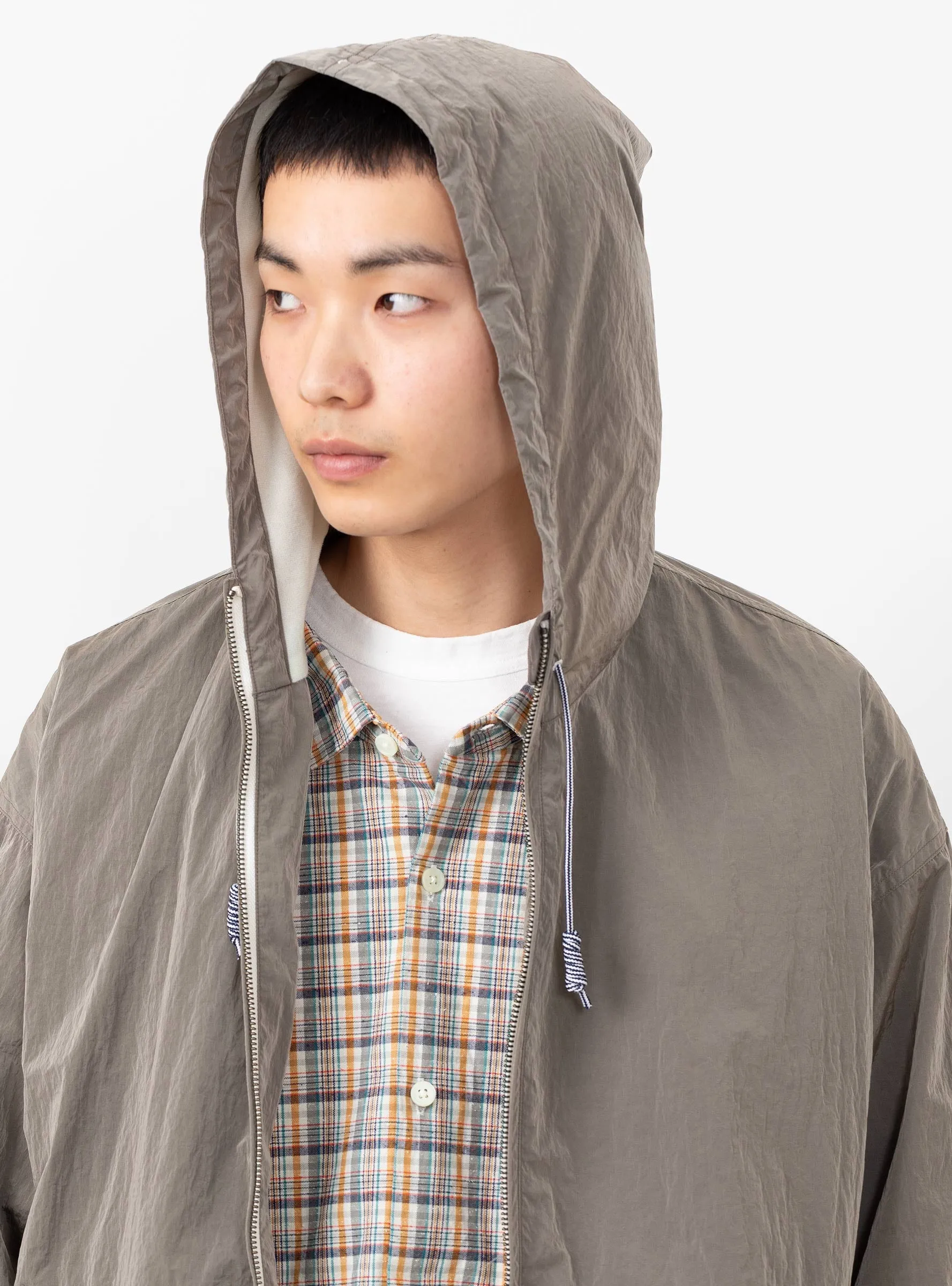 Zip Up Wind Parka Beige